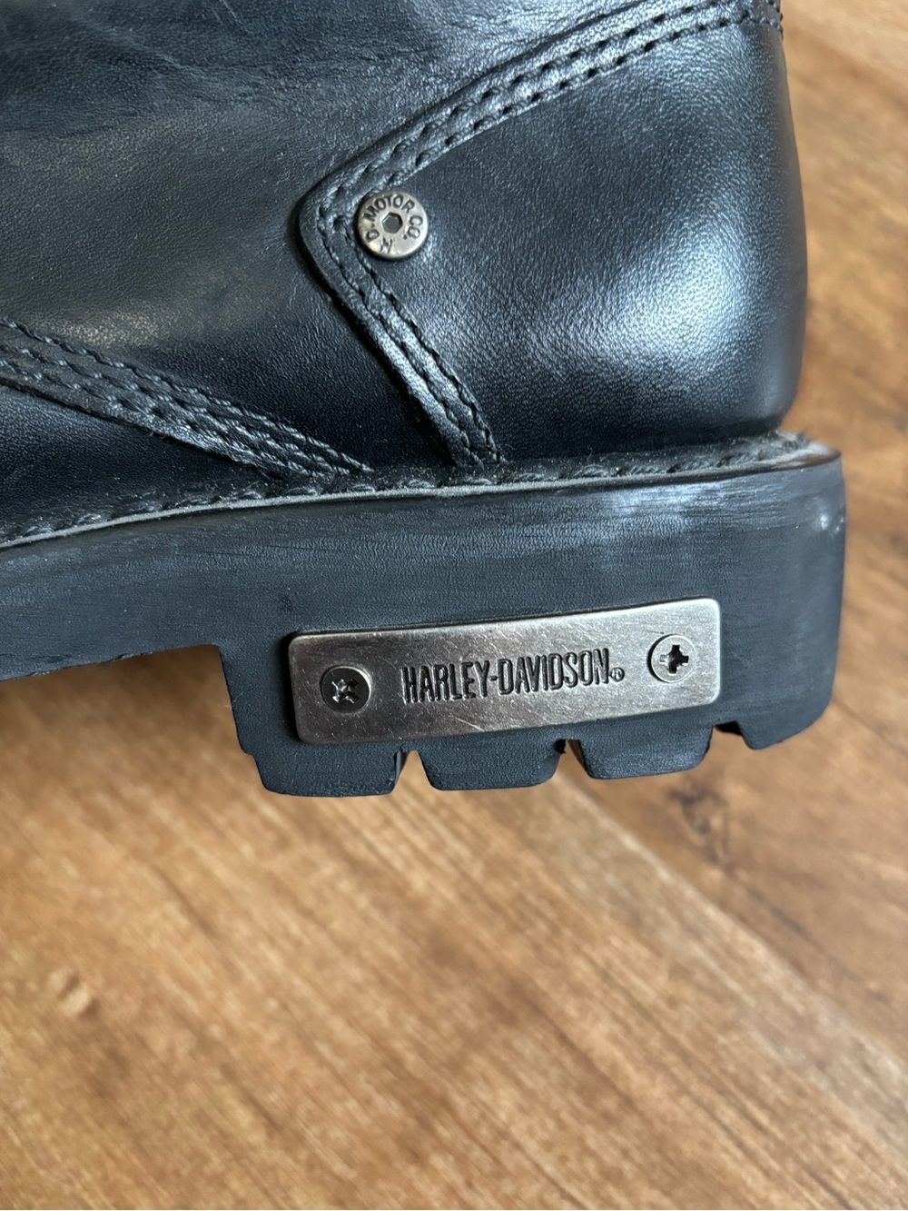 Harley-Davidson Women's Black Leather Motorcycle Boots Sz 7 - Picture 4 of 13